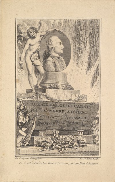 Porträtt av Pierre Laurent de Belloy, ca. 1765. av Augustin de Saint Aubin