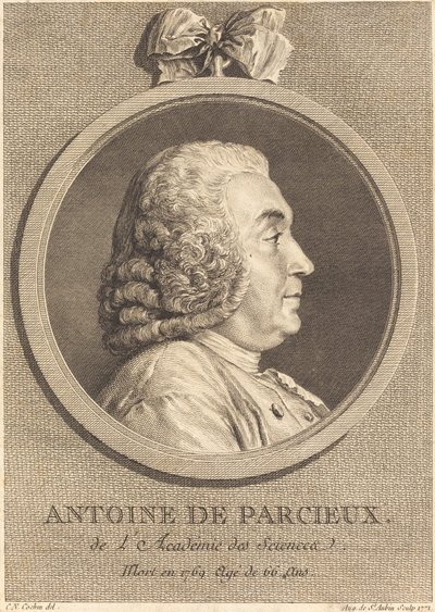 Antoine DeParcieux av Augustin de Saint Aubin after Charles Nicolas Cochin I