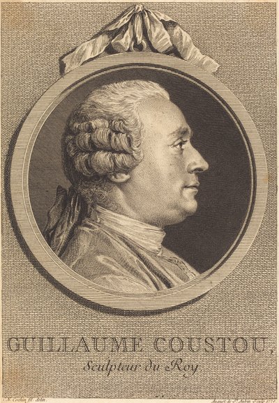 Guillaume Coustou av Augustin de Saint Aubin after Charles Nicolas Cochin II