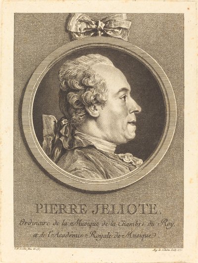 Pierre Jeliote av Augustin de Saint Aubin after Charles Nicolas Cochin II