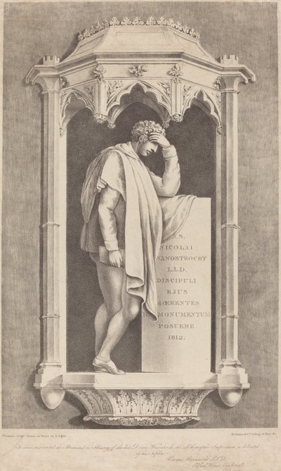 Monument till Nicolai Wanostrocht av Augustine Aglio after John Flaxman