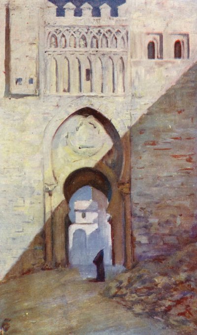 Toledo, Puerta Del Sol (färglitografi) av Augustine Fitzgerald