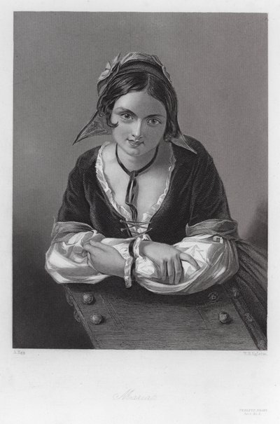 Maria, en karaktär i Trettondagsafton (gravyr) av Augustus (after) Egg
