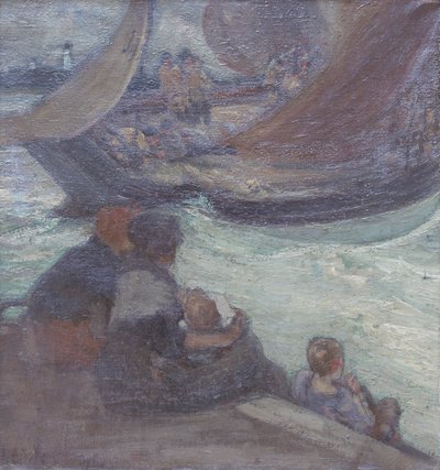 Avresa för att fiska, Augustus Koopman (olja på duk) av Augustus B. Koopman