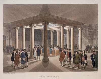 Coal Exchange, London, 1808 av Augustus Charles Pugin, Thomas Rowlandson