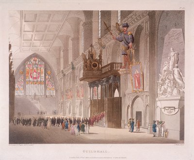 Guildhall, London, 1808 av Augustus Charles Pugin, Thomas Rowlandson