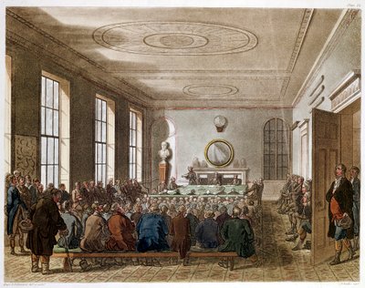Agricultural Societys möte, London, 1808-1810 av Augustus Charles Pugin, Thomas Rowlandson