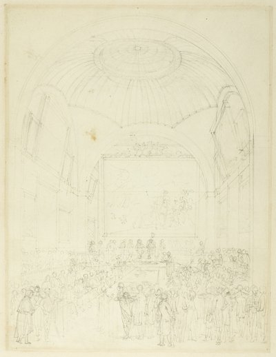 Studie för den gemensamma rådssalen, Guild Hall, från Microcosm of London av Augustus Charles Pugin