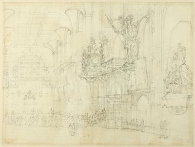 Studie för Guild Hall, från Microcosm of London av Augustus Charles Pugin