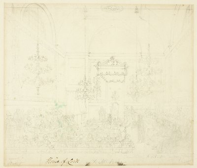 Studie för House of Lords, från Microcosm of London av Augustus Charles Pugin