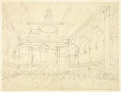 Studie för Pantheon Masquerade, från Microcosm of London av Augustus Charles Pugin