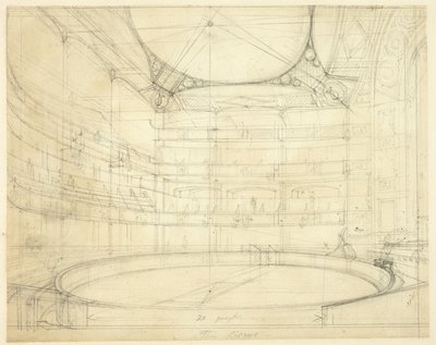 Studie för Royal Circus, från Microcosm of London av Augustus Charles Pugin