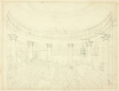 Studie för Surrey Institution, från Microcosm of London av Augustus Charles Pugin