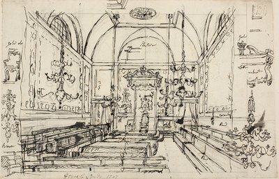 Studie för House of Lords av Augustus Charles Pugin