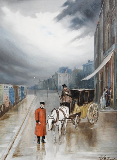 Efter regn - Chelsea av Augustus Edwin Mulready