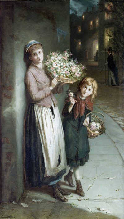 Blomstertjejer – en sommarnatt av Augustus Edwin Mulready
