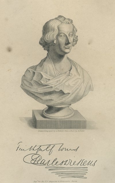 Charles Dickens, efter en byst av Henry Dexter, c.1942 av Augustus Halbert