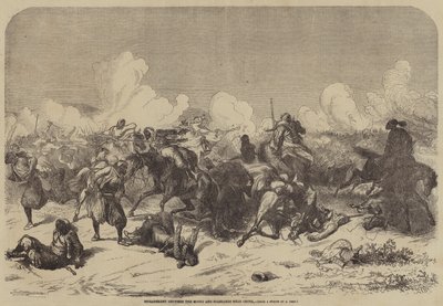 Engagement between the Moors and Spaniards near Ceuta  av Augustus J. Beck