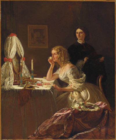 En ung dam på hennes toalett av Augustus Leopold Egg