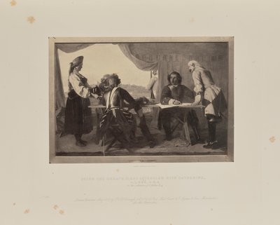 Peter den stores första intervju med Catherine Peter den store träffar Katherine för..., 1858. av Augustus Leopold Egg