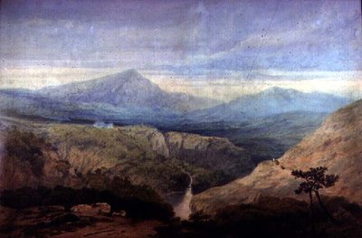 Mawddach River Valley: Cader Idris i fjärran av Augustus Wall Callcott
