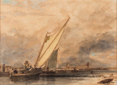 On the Medway, okänt datum (akvarell på papper) av Augustus Wall Callcott