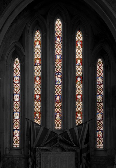 Tillbedjan av lammet, 1850 (målat glas) av Augustus Welby Northmore Pugin