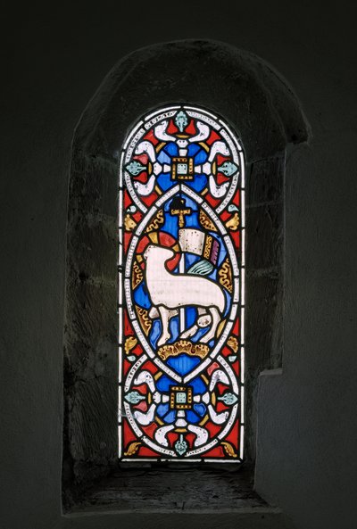 Agnus Dei, Guds lamm, 1849 (målat glas) av Augustus Welby Northmore Pugin