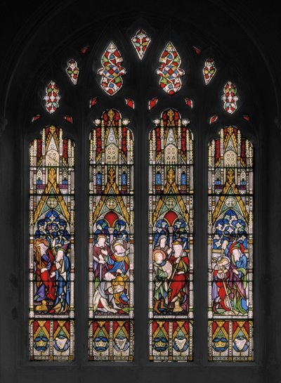 Bibliska scener av David och Saul, 1852 (målat glas) av Augustus Welby Northmore Pugin