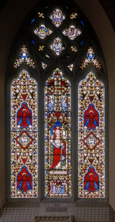 Kristus med serafer, ca 1844 (målat glas) av Augustus Welby Northmore Pugin