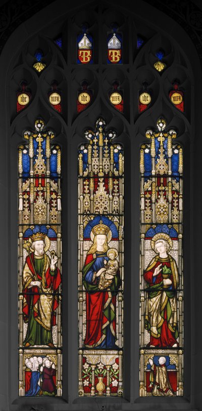 Edward The Confessor, Virgin & Child och St. John The Evangelist, 1846 (målat glas) av Augustus Welby Northmore Pugin