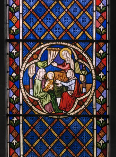 Life of St. Anne, detalj, 1848 (målat glas) av Augustus Welby Northmore Pugin