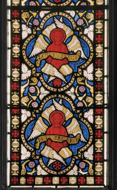 Seraphim, Blessed Sacrament Chapel, ca 1845 (målat glas) av Augustus Welby Northmore Pugin