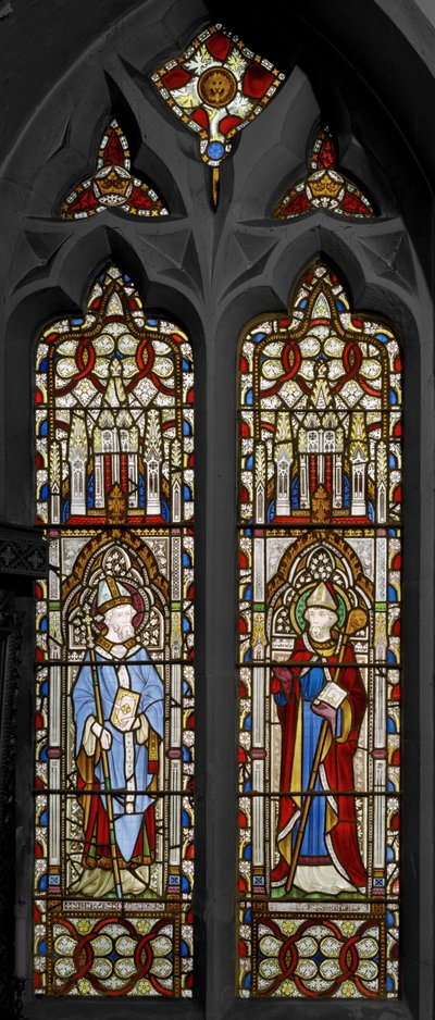St. Bonifatius och St. Swithin, 1852 (målat glas) av Augustus Welby Northmore Pugin