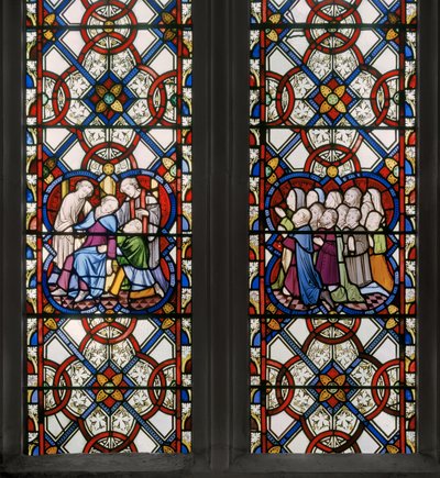 St. George Window, detalj, 1850 (målat glas) av Augustus Welby Northmore Pugin