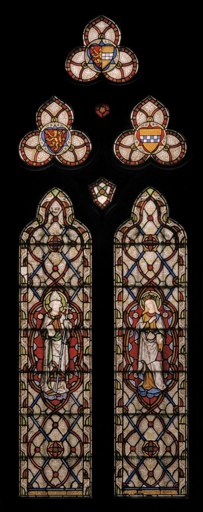 St. John of Beverley & St. Elizabeth av Ungern, 1849 (målat glas) av Augustus Welby Northmore Pugin