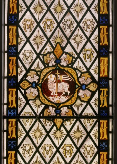 The Lamb of God, detalj, 1842 (målat glas) av Augustus Welby Northmore Pugin