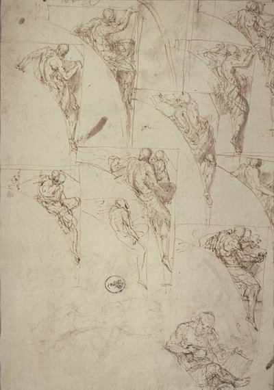 Studies for Prophets in Spandrels av Aurelio Luini