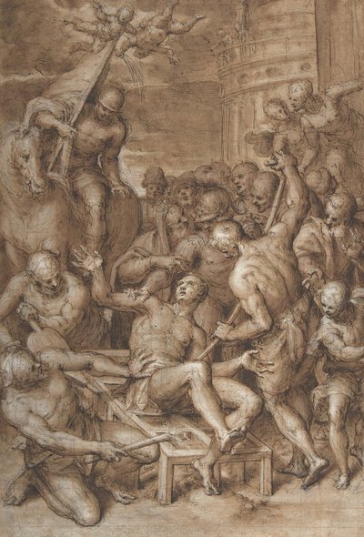 The Martyrdom of Saint Lawrence, 1580-talet-början av 1590-talet. av Aurelio Luini
