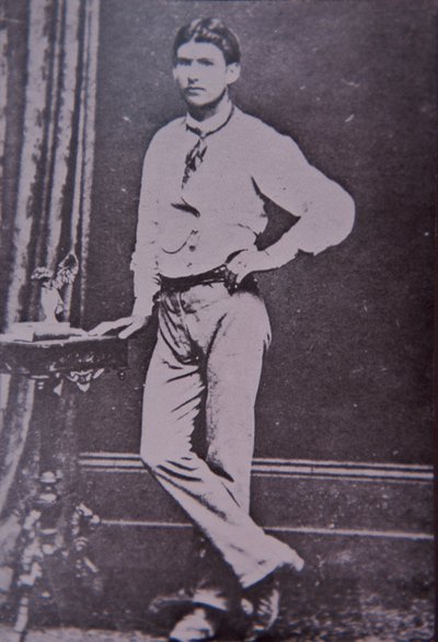 Kelly Gang-medlemmen Steve Hart som dog i lågorna på Glenrowan Hotel, 28 juni 1880 (s/v foto) av Australian Photographer