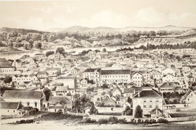 Brisbane, från The History of Australasia av David Blair, McGrady, Thomson och Niven, 1879 av Australian School