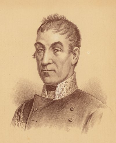 Generalmajor Lachlan Macquarie, femte guvernören i New South Wales (färglitografi) av Australian School