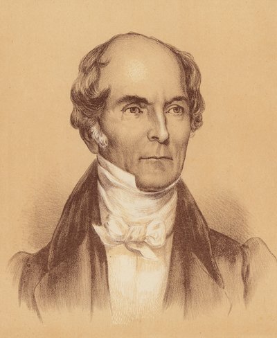 Sir Francis Forbes, förste chefsdomare i New South Wales (färglitografi) av Australian School