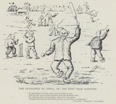 The Gentlemen of China, eller nästa lag förväntat (litho) av Australian School