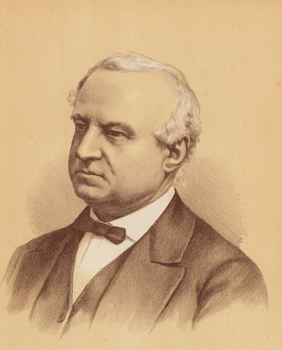 The Honourable George William Lord (färglitografi) av Australian School