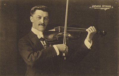 Porträtt av Johann Strauss III av Austrian Photographer