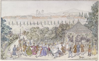 En offentlig konsert i Wien (penna & bläck och wc på papper) av Austrian School