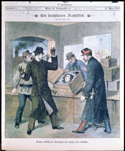 A Terrible Cargo, förstasidan av Illustrierte Zeitung, mars 1897 av Austrian School