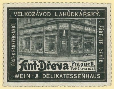 Anton Dreva vinbutik och delikatessbutik, Prag av Austrian School