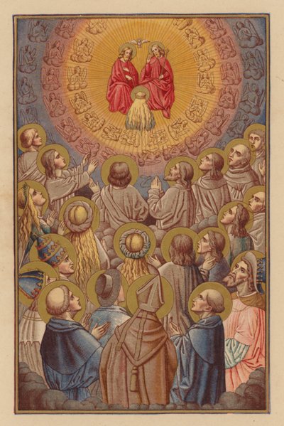 Kyrkan triumferande (chromolith) av Austrian School